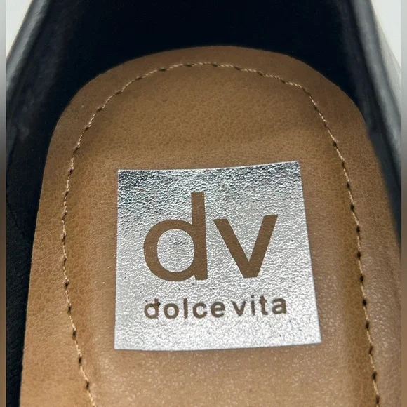 Dolce Vita DV Black Mary Jane Flats Gold Buckle Size 8.5 Women’s Shoes NWT - Picture 9 of 12